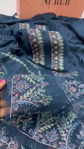 Rs 9950 Nureh marina twill emb 3pc emb shawl new launch Rs 9950 Nureh marina twill emb 3pc emb shawl new launch